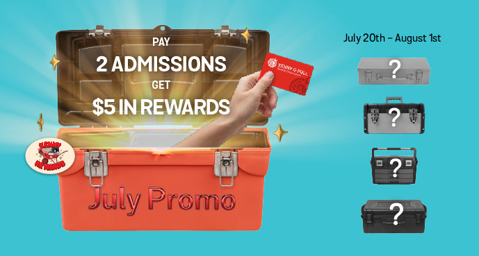 2 admissions = $5 in Kenny U-Pull Rewards!